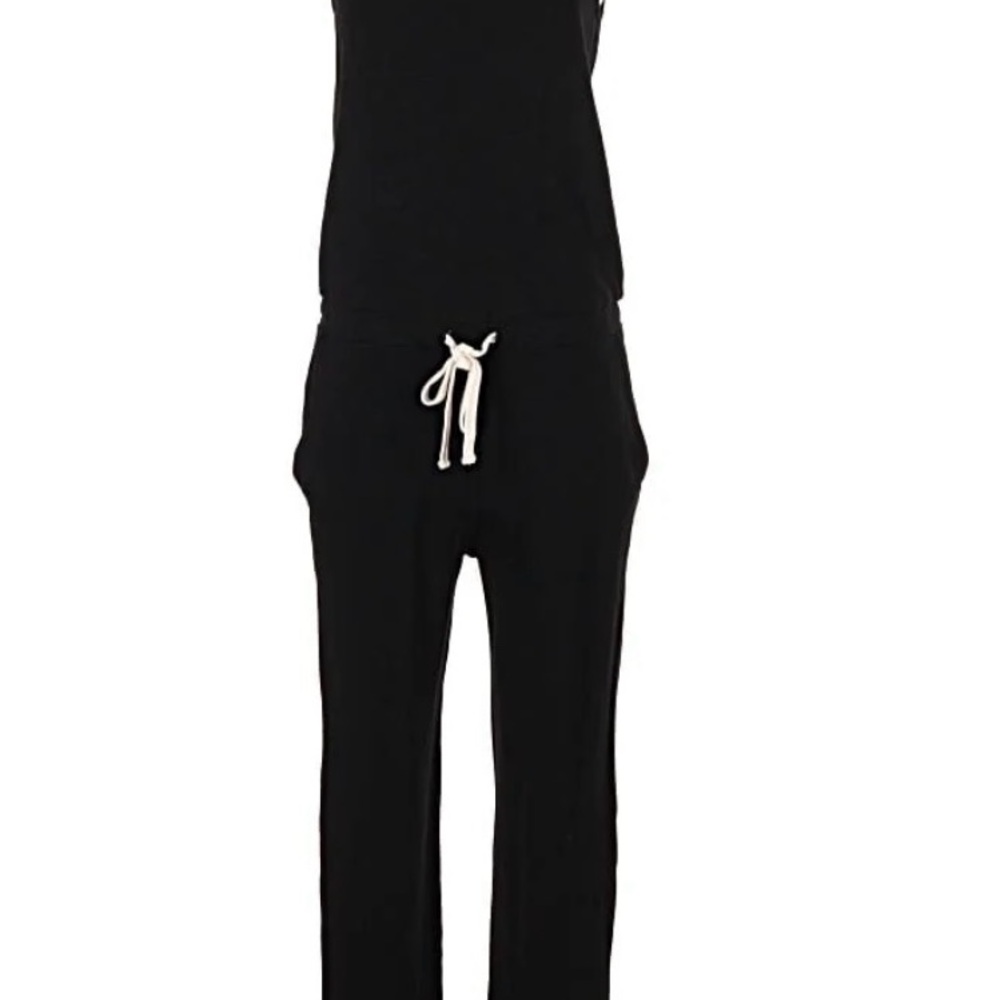 Monrow Ebony Jumpsuit with Ivory Tie